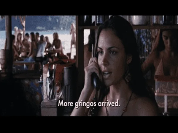 Turistas movie local woman taking to someone