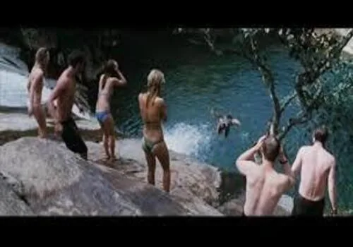 Turistas movie waterfall