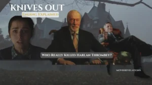 knives out 2019 ending explained featuring Benoit Blanc, Marta Cabrera, Harlan Thrombey and the Thrombey mansion