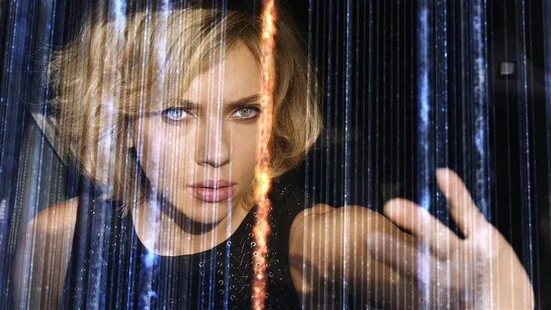 Lucy during the final stage of her transformation toward 100 percent cerebral capacity